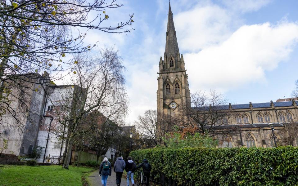 Preston Minster, formerly St John’s parish church stands at one end of Fishergate