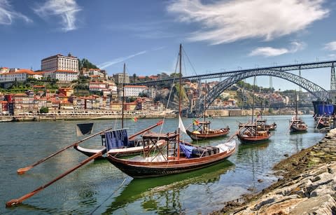 Traditional ships on Douro in Porto - Credit: Getty