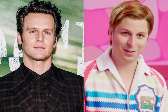 <p>Nina Westervelt/Variety via Getty; Warner Bros</p> Jonathan Groff (L); Michael Cera as Allan in <em>Barbie</em> (2023)