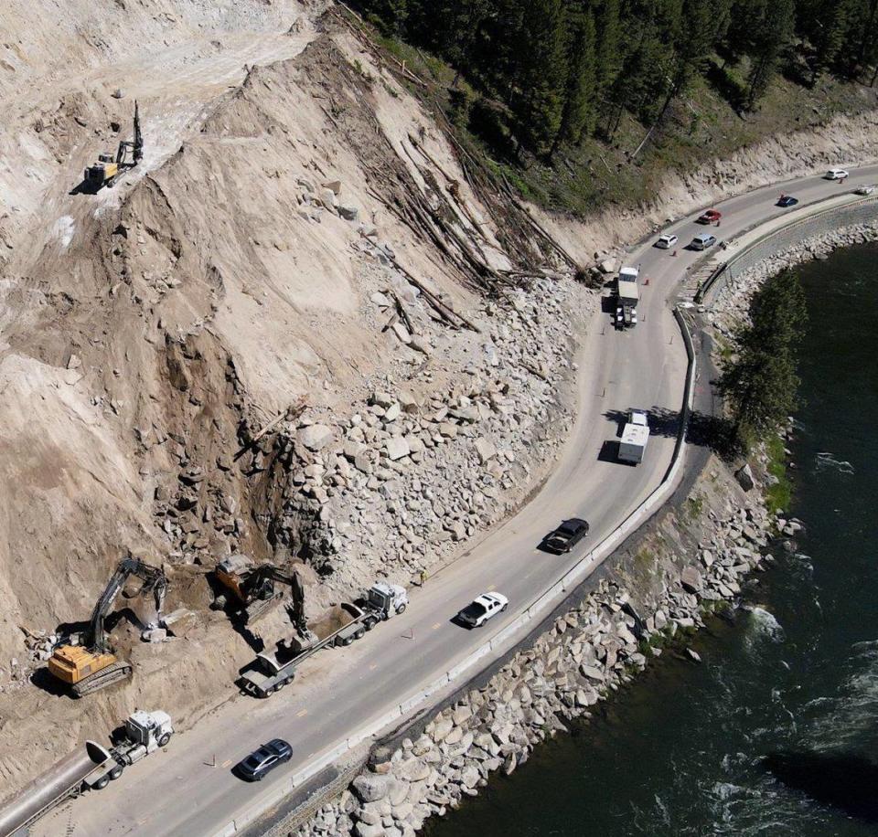 Since fall 2020, motorists have been limited to a single lane of travel through a project on Idaho 55 north of Smiths Ferry.