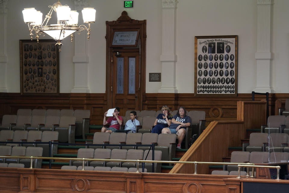 Members of the public attend the impeachment trial for Texas Attorney General Ken Paxton in the Senate Chamber at the Texas Capitol, Tuesday, Sept. 5, 2023, in Austin, Texas. (AP Photo/Eric Gay)