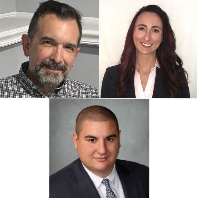 Three candidates are vying, as of March 11, 2024, to replace longtime State Sen. Marc Pacheco, D Taunton, who is not running for re-election: Clockwise from top left, Taunton City Councilor Barry Sanders, a Democrat; Taunton City Councilor Kelly Dooner, a Republican; and Raynham Selectman Joe Pacheco, a Democrat.