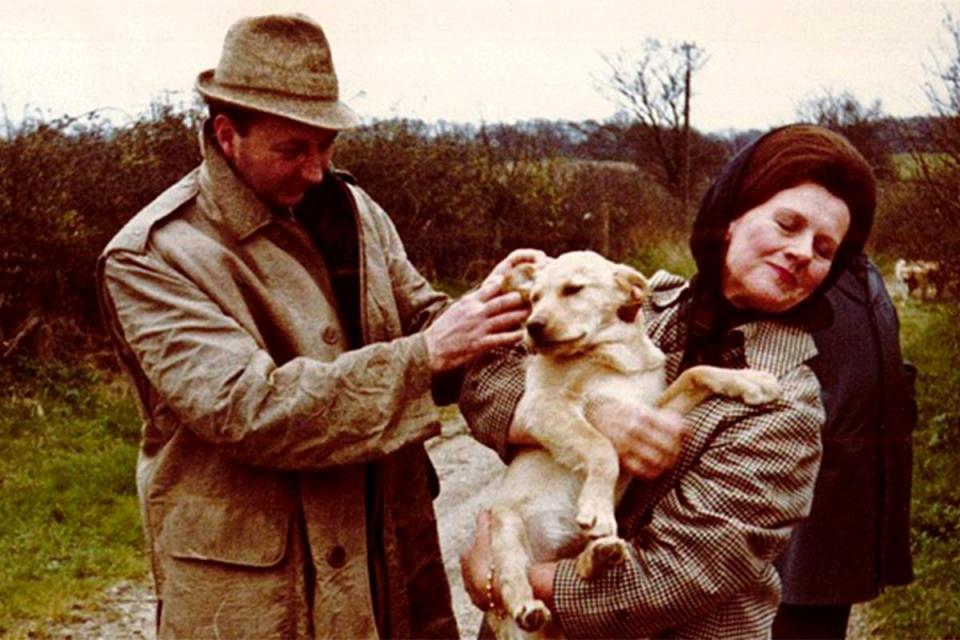 Muriel with her son-in-law Ian Burgess and his dog, Honey (Courtesy of the McKay family)