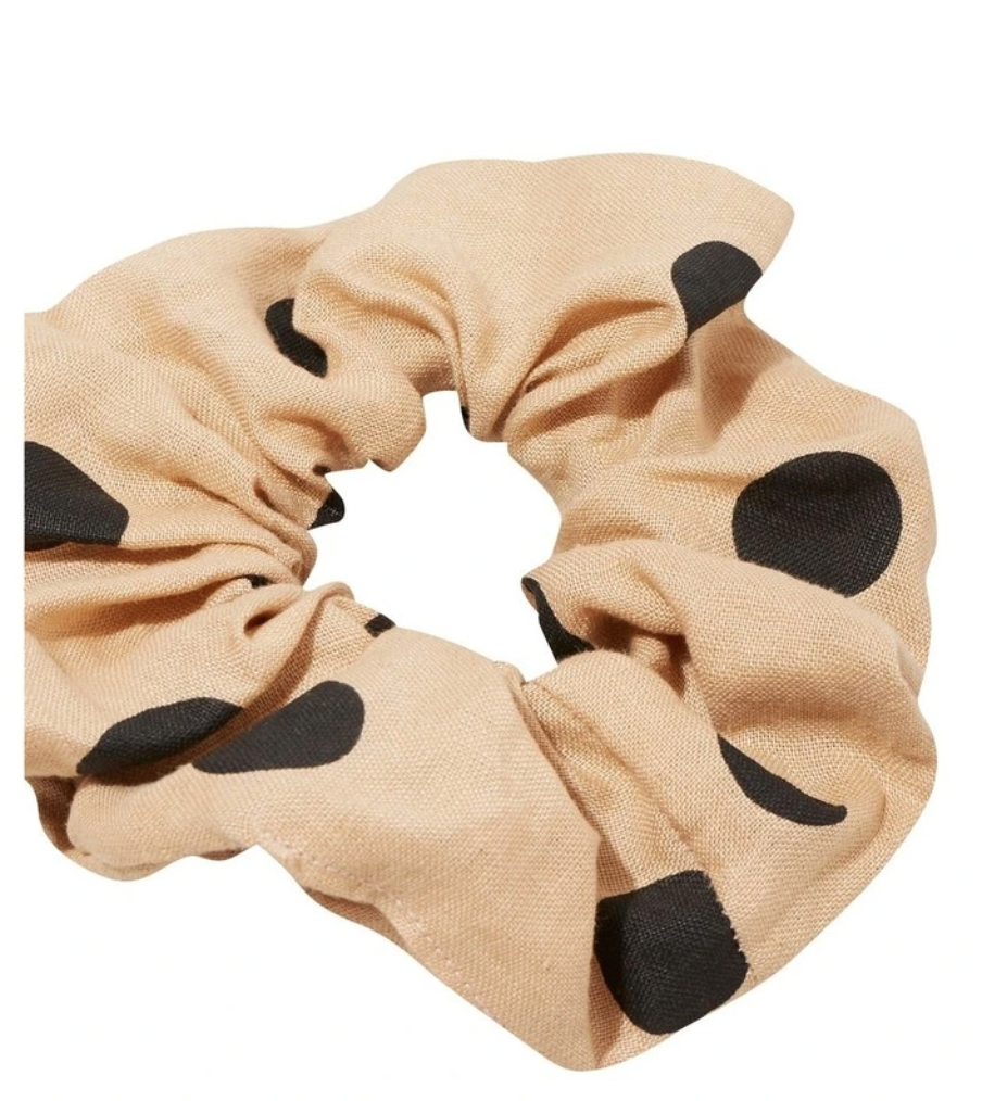 Seed linen spot scrunchie