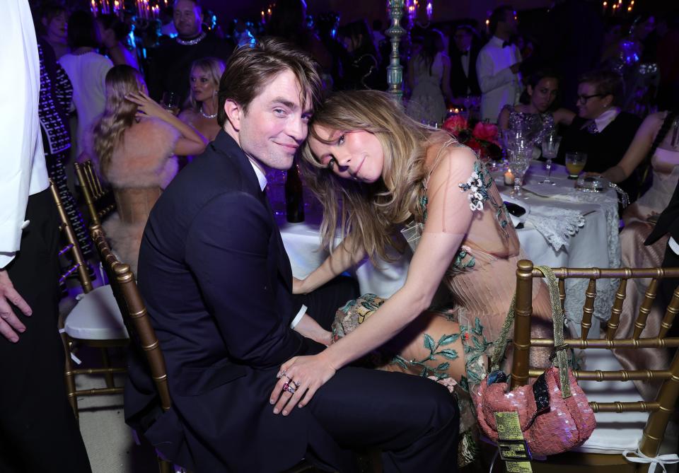 Robert Pattinson and Suki Waterhouse at the 2023 Met Gala Celebrating “Karl Lagerfeld: A Line of Beauty” at the Metropolitan Museum of Art in New York City on May 01, 2023.