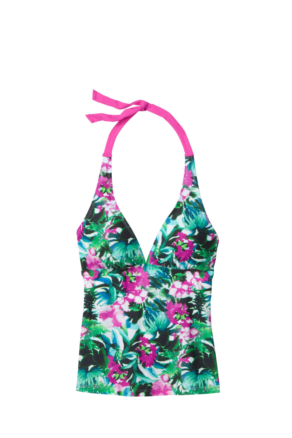 This product image released by Athleta shows a tankini top. Swim separates, including bikini and tankini tops, and brief, bikini and short-style bottoms, were introduced into wide distribution several years ago. They were intended to solve a practical problem when consumers needed a bigger top or bigger bottom, but women have since started using them to make a style statement. (AP Photo/Athleta)