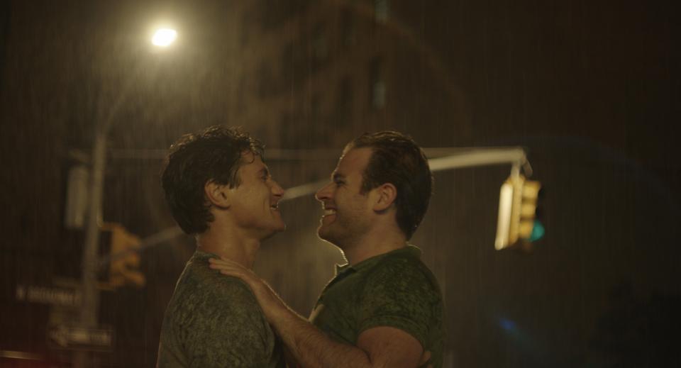 Director Mike Doyle was adamant that the film's central gay couple, Marklin (Augustus Prew) and Adam (Scott Evans), be played by gay actors. (Photo: Vertical Entertainment  )