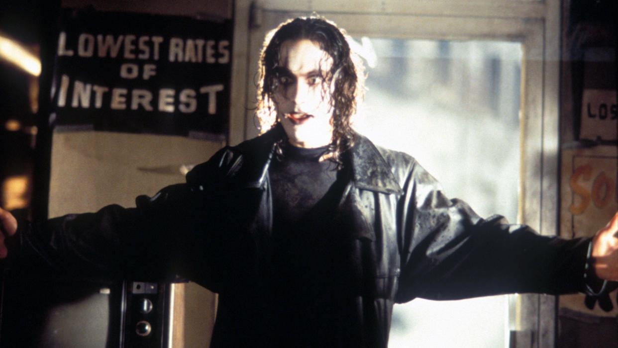 Brandon Lee as Eric in the original 1994 version of The Crow. (Dimension Films/Miramax/Alamy)