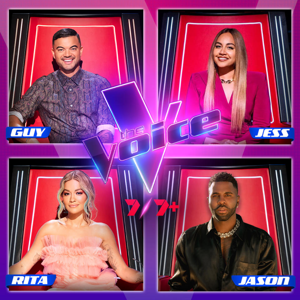 The Voice Australia judges Guy Sebastian, Rita Ora, Jess and Jason Derulo