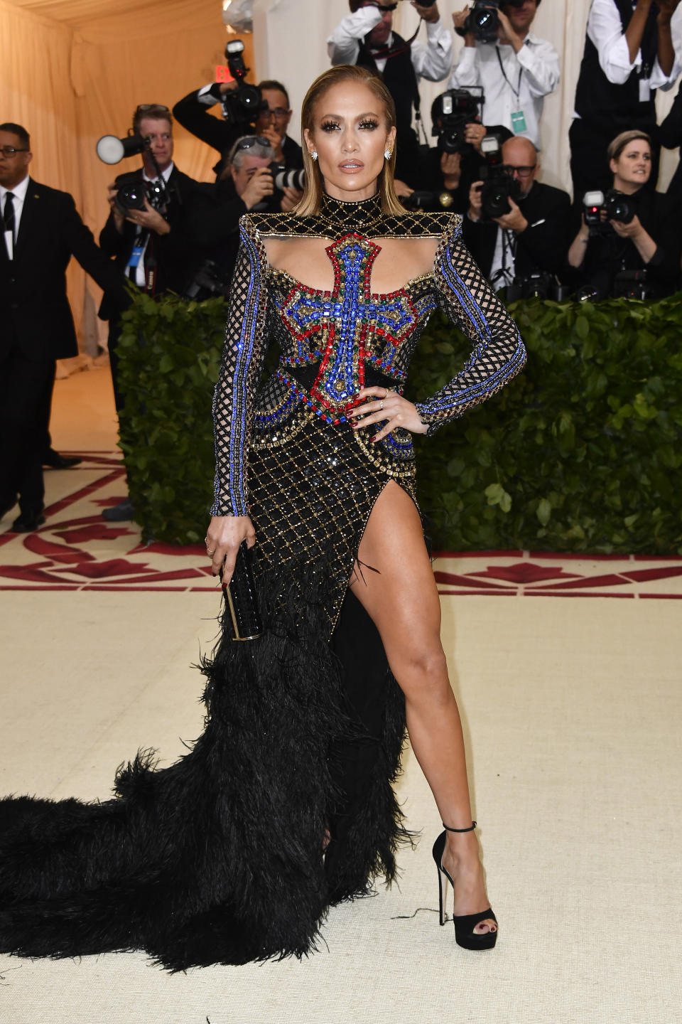 <p>Dinos si J.Lo no lució espléndida en la Met Gala en Nueva York/Getty Images </p>