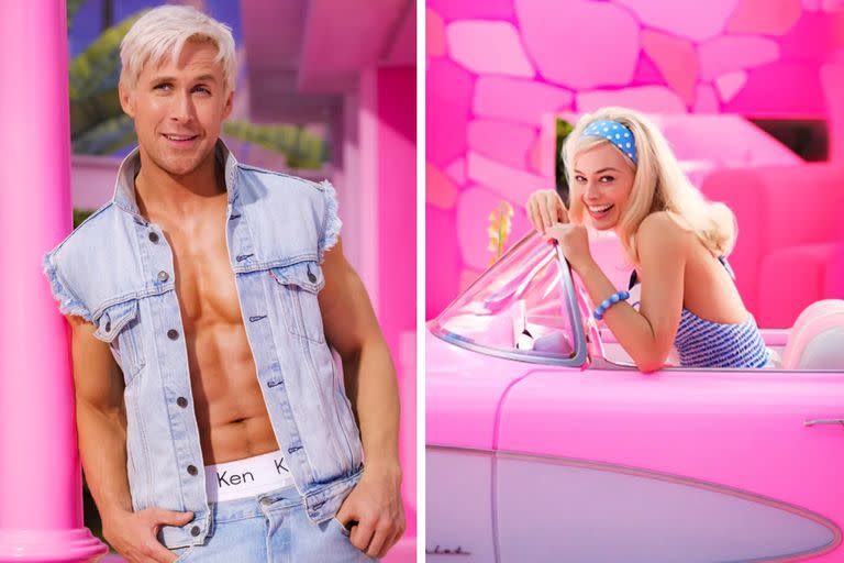 Margot Robbie y Ryan Gosling como Barbie y Ken