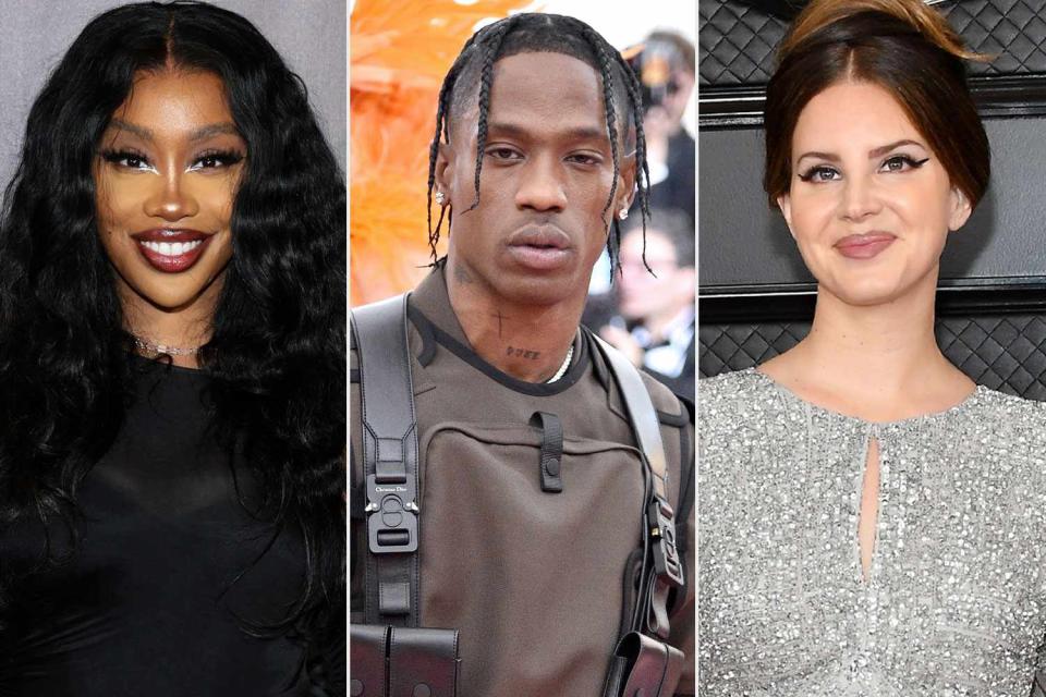 getty (3) SZA; Travis Scott; Lana Del Rey