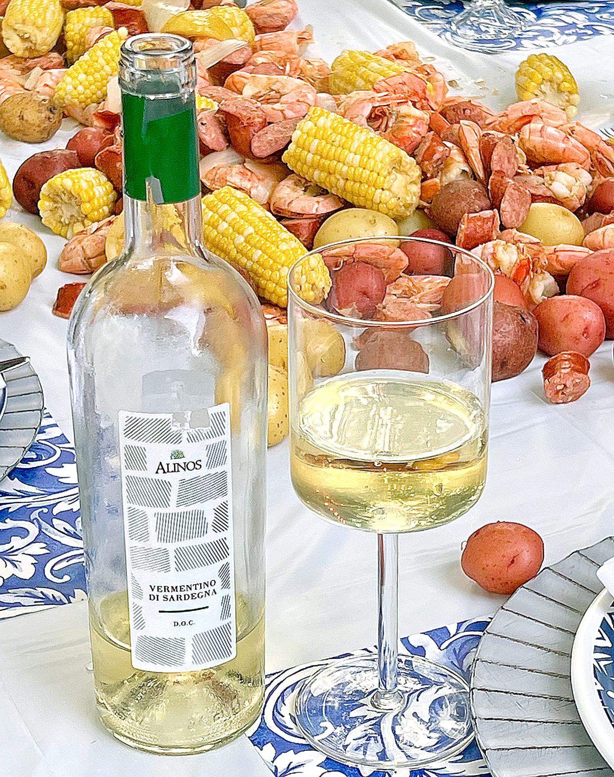 Alinos Vermentino di Sardegna is the perfect wine to have with a shrimp boil or clambake.