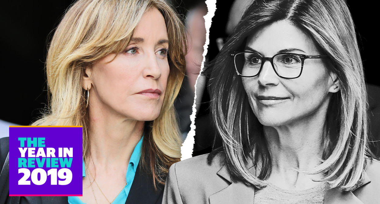 Felicity Huffman, left, and Lori Loughlin became the famous faces of the college admissions scandal. (Photos: Getty Images)