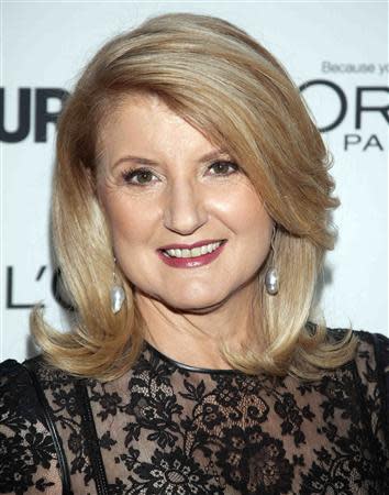 Arianna Huffington arrives for Glamour Magazine's "Women Of The Year" event in New York, in this November 11, 2013, file photo. REUTERS/Carlo Allegri/Files