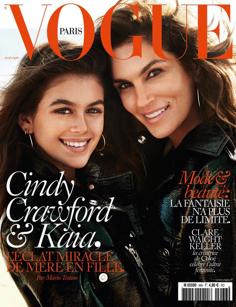 Cindy and her daughter Kaia (Vogue)