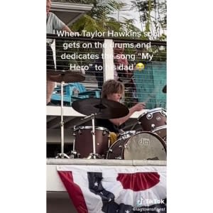 Taylor Hawkins’ Son Shane Drums Foo Fighters’ ‘My Hero’ at 4th of July Party After His Dad’s Death