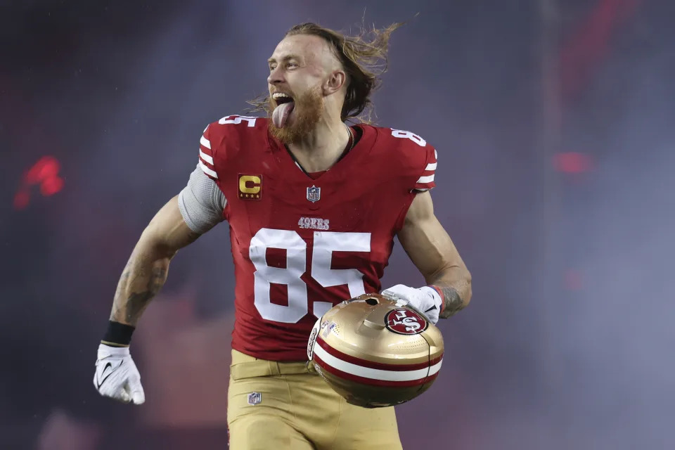 San Francisco 49ers tight end George Kittle will be a key figure in this year's Super Bowl. (AP Photo/Jed Jacobsohn)