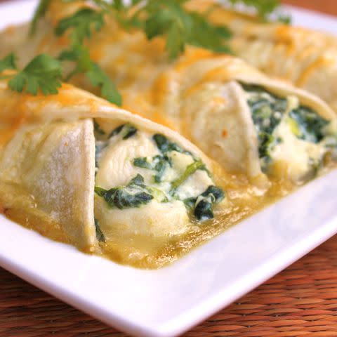 <p>Melissa Goff</p> Spinach Enchiladas