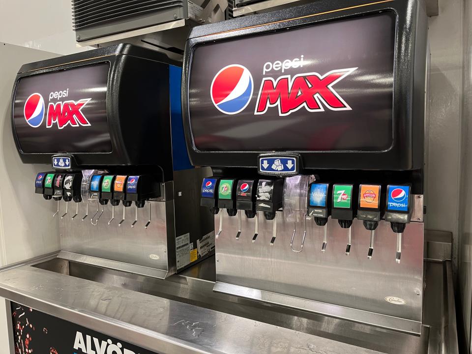 Soda fountains at Costco in Iceland.