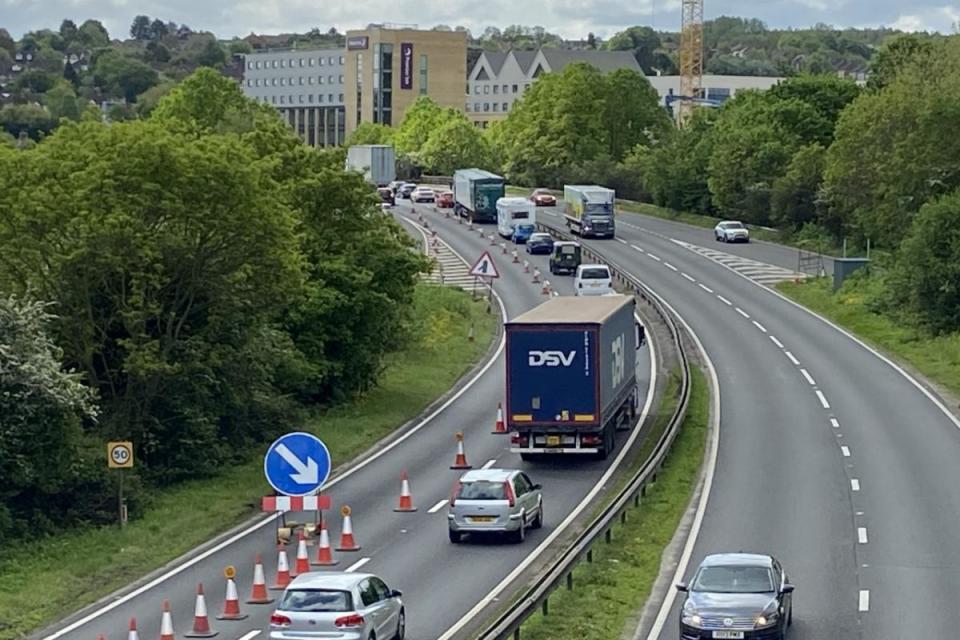 Motorists queuing on the A34 <i>(Image: Ed Halford)</i>