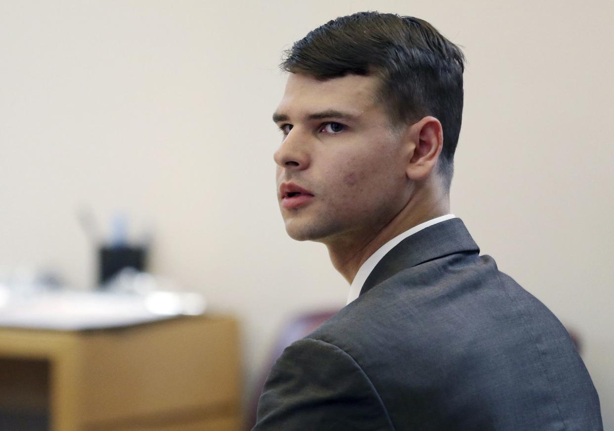 Nathan Carman attends a court hearing in New Hampshire in May 2018.