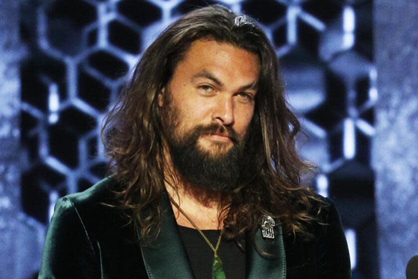 Jason Momoa takes part in the 77th Annual Golden Globe Awards on Sunday.