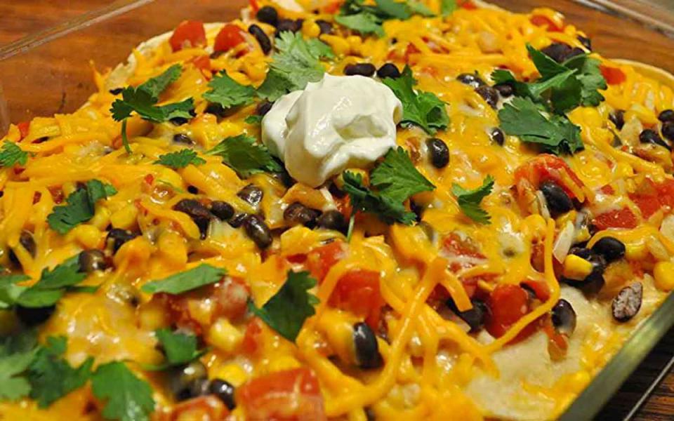 <p>Krista Marshall</p><p>This Mexican night casserole is perfect for a meat-free Monday too. </p><p><strong>Cost: $12.72</strong></p><p><strong>Get the recipe: <a href="https://parade.com/842609/kristamarshall/mexican-black-bean-lasagna/" rel="nofollow noopener" target="_blank" data-ylk="slk:Mexican Black Bean Lasagna;elm:context_link;itc:0;sec:content-canvas" class="link ">Mexican Black Bean Lasagna</a></strong></p><p><strong>Related: <a href="https://noblepig.com/2019/04/low-calorie-turkey-chili/" rel="nofollow noopener" target="_blank" data-ylk="slk:30 Best Lasagna Recipes;elm:context_link;itc:0;sec:content-canvas" class="link ">30 Best Lasagna Recipes</a></strong></p>