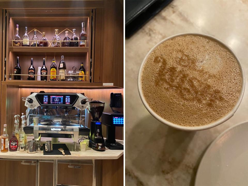 The coffee machines onboard the Disney Wish.