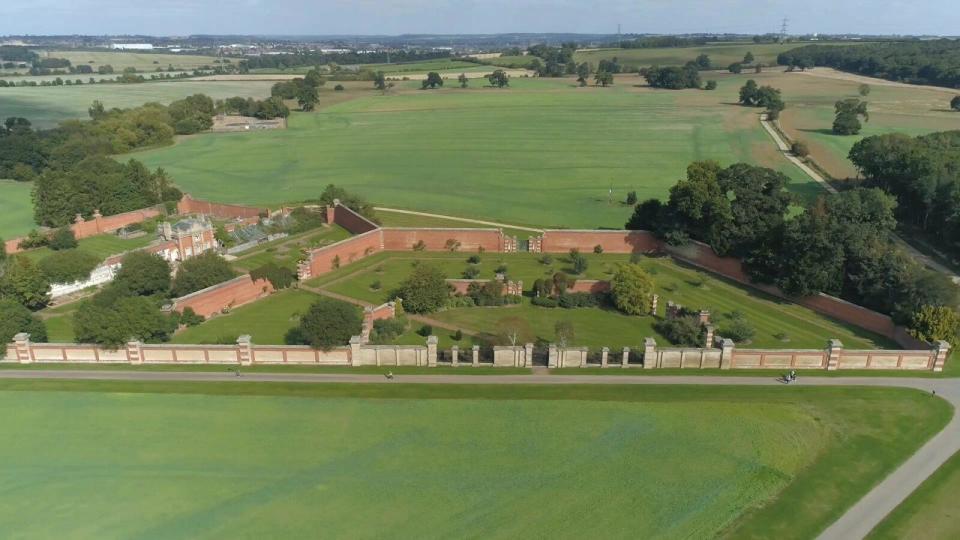 Current aerial view of Harlaxton Manor Walled Garden (Photo: Submitted)