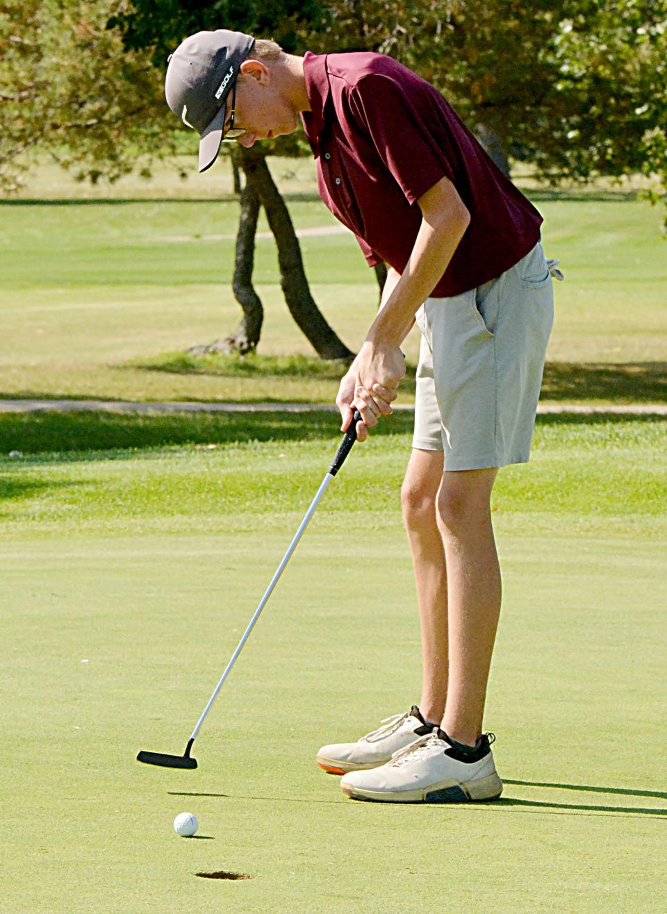 Jonathan DeBoer is one of three Milbank players slated to compete Monday and Tuesday, Oct. 3-4, 2022 in the state Class A high school boys golf tournament at the Moccasin Creek Country Club in Aberdeen.