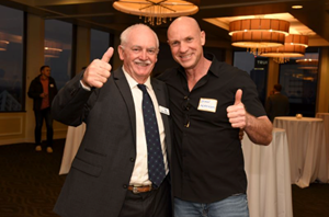 Tony Gannon (left), Vice President of Research & Innovation—Space Florida, pictured here with Doroni CEO/Co-Founder Doron Merdinger