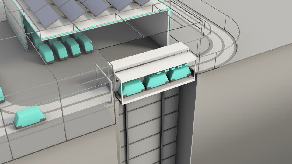 Cargo Sous Terrain will use lifts to load and unload freight at designated<strong> </strong>hubs. - Cargo Sous Terrain