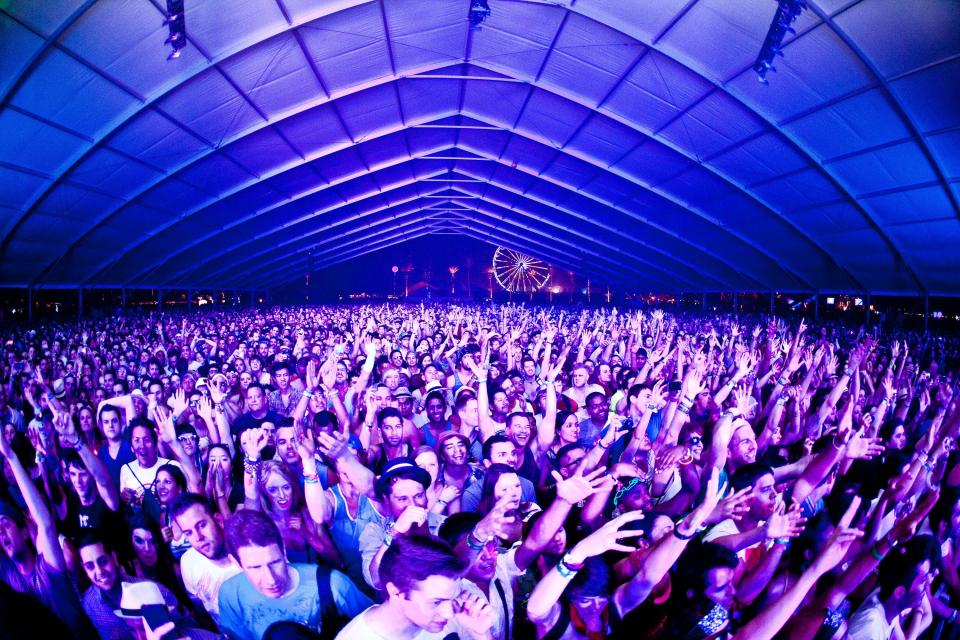 coachella at night crowds of people in 2011