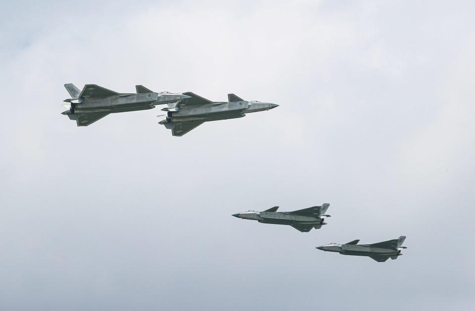 China air force J-20 stealth jets