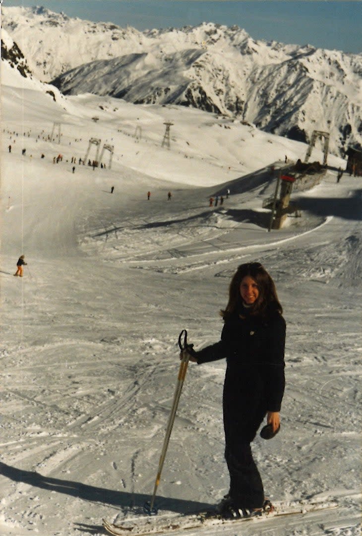 Skier on the slopes in Europe