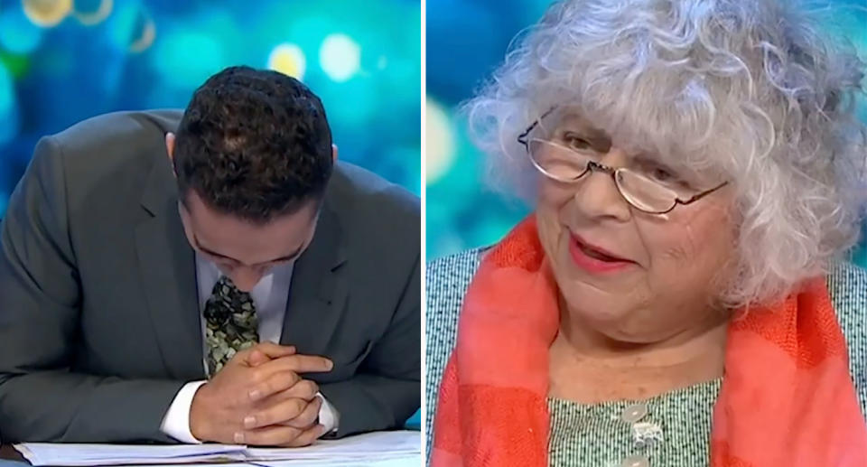 The Project host Waleed Aly and Miriam Margolyes 