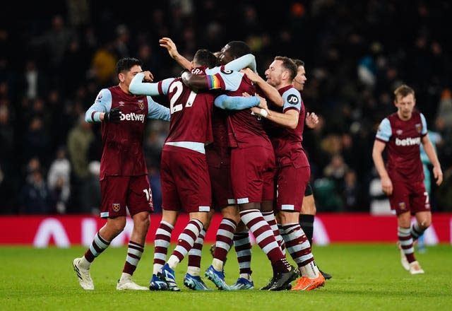 West Ham United celebrate victory