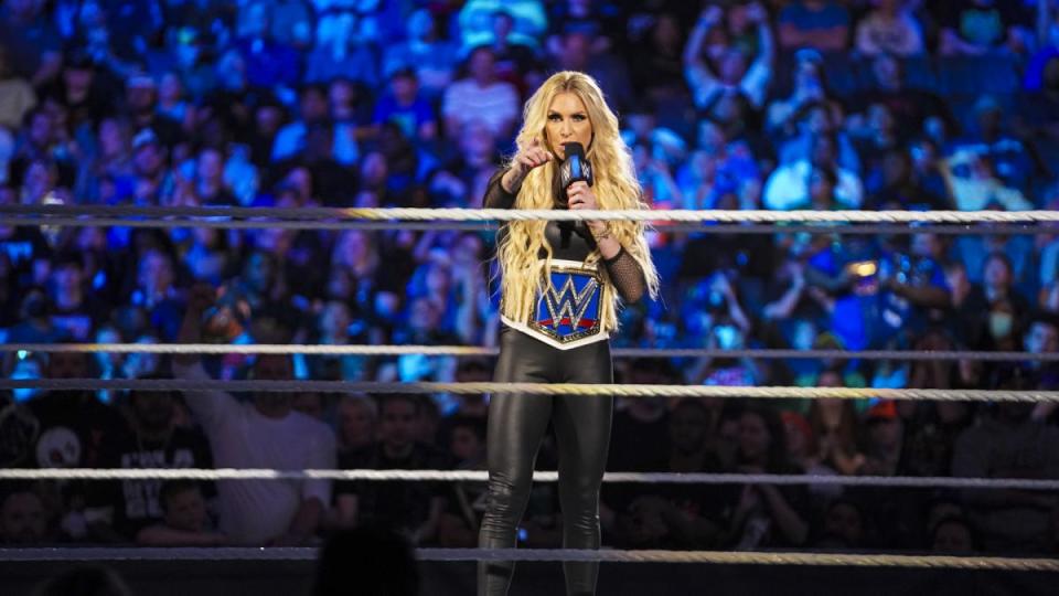 Charlotte Flair speaks during an episode of WWE Smackdown. (Photo credit: WWE)