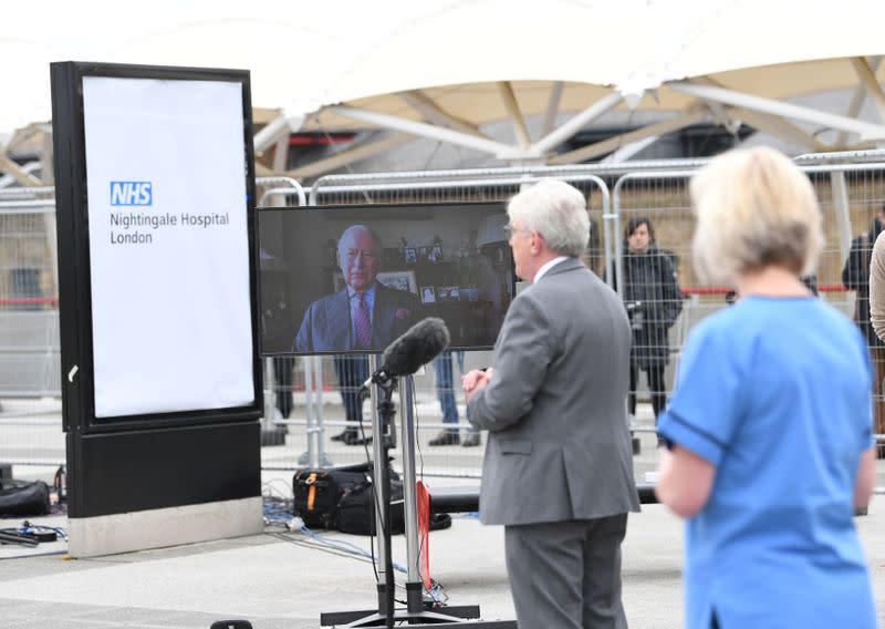 Opening of the NHS Nightingale Hospital at the ExCel centre, due to the spread of coronavirus disease (COVID-19), in London