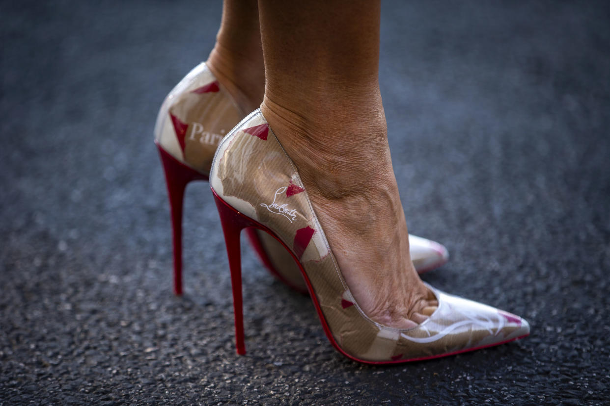 Melania Trump’s Louboutins stole the show. (Photo: Al Drago/Getty Images)