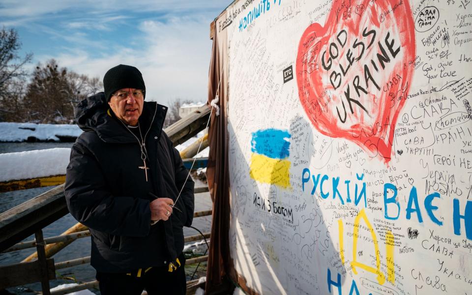 The Archbishop in Irpin, northwest of Kyiv, on December 2, 2022