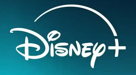  Disney Plus old logo in blue and white. 