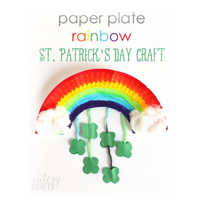 5) Paper Plate Rainbow