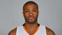 <ul> <li><b>Yearly contract value:</b><span> $7,969,537</span></li> </ul> <p><span>P.J. Tucker started his career bouncing around European leagues — after being drafted in the second round in 2006, he spent just one year in the NBA before going overseas. Now, the man who returned to America and the NBA as an undersized journeyman power forward is a big part of the reason that the Suns are playing for the Championship. It was Tucker, after all, who battled Kevin Durant for every inch of the court during the Suns’ epic seven-game East Finals series against Brooklyn.</span></p> <div class="listicle--slide"> <div class="listicle--slide--content"> <p><em><strong>See the List: <a href="https://www.gobankingrates.com/net-worth/sports/richest-athletes-younger-40/?utm_campaign=1093802&utm_source=yahoo.com&utm_content=6" rel="nofollow noopener" target="_blank" data-ylk="slk:LeBron James and More of the Richest Athletes Younger Than 40;elm:context_link;itc:0;sec:content-canvas" class="link ">LeBron James and More of the Richest Athletes Younger Than 40</a></strong></em></p> </div> </div> <p><small>Image Credits: Matt York/AP/Shutterstock</small></p>