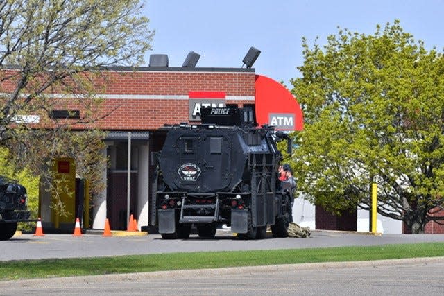 Police were dispatched Thursday afternoon to a report of a possible robbery in progress at Wells Fargo Bank at 200 33rd Ave. S in St. Cloud