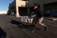 Instacart employee Eric Cohn works amid the coronavirus outbreak