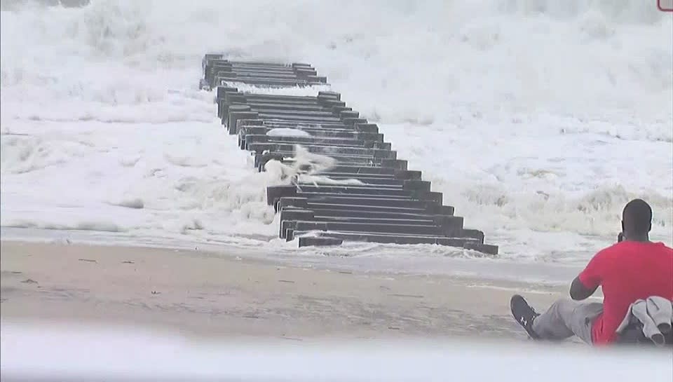 IMAGE: Hermine waves in Delaware (NBC News Channel)