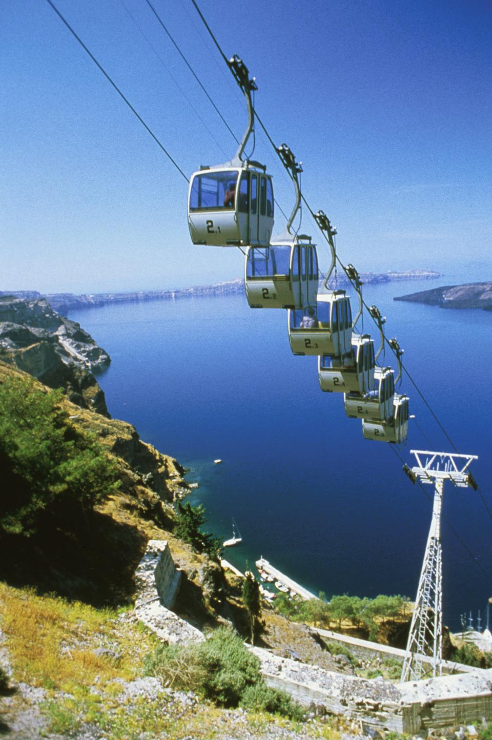 Santorini Cable Car Ride, Santorini, Greece