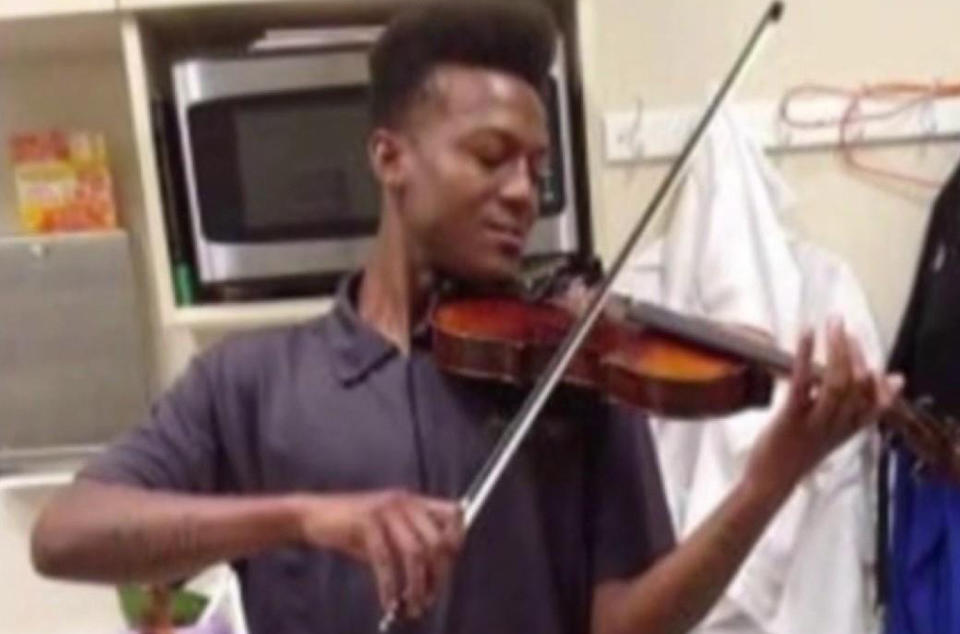 Elijah McClain playing violin